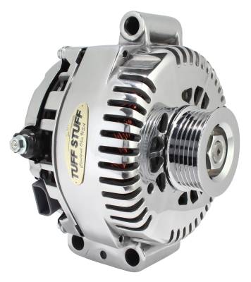 Alternator; 225 AMP Upgrade - OEM Wire - 6 Groove Pulley - Internal Regulator - Chrome; 7787D