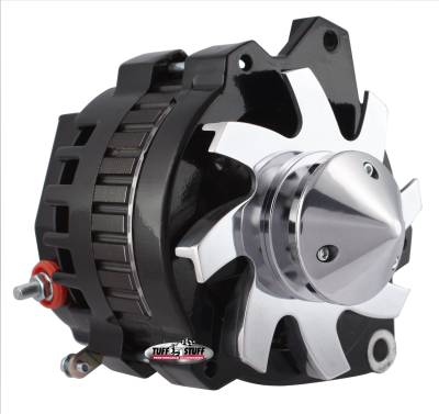 Alternator; 160 AMP - 1 Wire Or OEM Hookup - V Groove Bullet Pulley - Black; 7860CBULL
