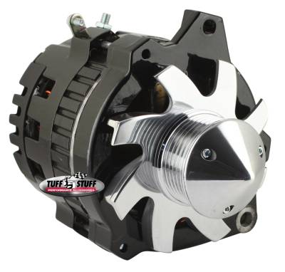 Alternator; 160 AMP - 1 Wire Or OEM Hookup - 6 Groove Bullet Pulley - Black; 7860CBULL6G