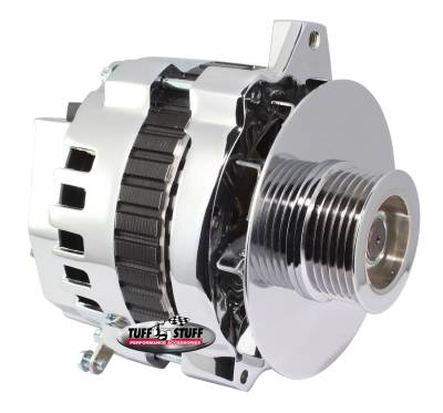 Alternator; 105 AMP - 1 Wire Or OEM - 6 Groove Pulley - Polished; 7860DP6G