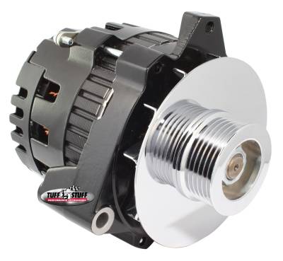 Alternator; 105 AMPS - 1 Wire Or OEM - 6 Groove Pulley - Black; 7861E6G