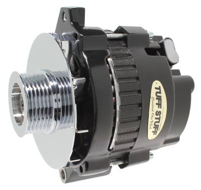 Alternator; 105 AMP - 1 Wire Or OEM - 6 Groove Pulley - 6.125 in. Bolt To Bolt - Black; 7866E6G