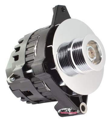 Alternator; 160 AMP - 1 Wire Or OEM - 6 Groove Pulley - Double Wide Heavy Duty Ball Bearings - Black; 7935G6G