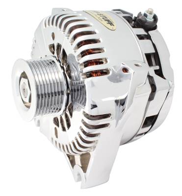 Alternator; 225 AMP Upgrade - OEM Wire - 8 Groove Pulley - Chrome; 8251D
