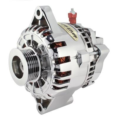 Alternator; 110 AMP - OEM Wire - 6 Groove Pulley - Aluminum - Polished; 8266AP