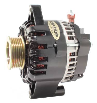 Alternator; 110 AMP - OEM Wire - 6 Groove Pulley - Aluminum - Black; 8266B