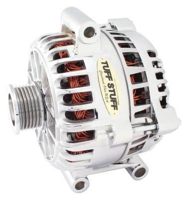 Alternator; 135 AMP - OEM Wire - 6 Groove Pulley - Chrome; 8437A