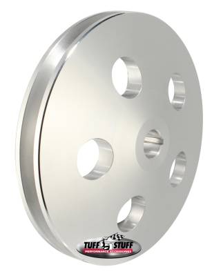 Power Steering Pump Pulley; Bolt On - Fits PN[6174/6176/6183/6190/6191/6192/6193/6194/6195/6196/6197/6198] PowerSteeringPumps w/KeyedShaft - Incl. FlatWasher - Machined Alum. - Plain; 8488C