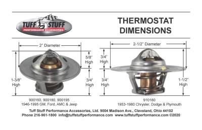 Tuff Stuff Performance - Thermostat; 195 Degrees; 900195 - Image 2