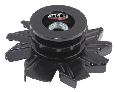 Alternator Pulley; 2.628 in. - Double V Groove Pulley - Incl. Fan/Lock Washer/Nut - Stealth Black; 7600BB